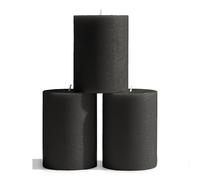 Lot de 3 bougies piliers CANDWAX 3x4 - Bougies décoratives anti-gouttes et non parfumées - Idéales comme décoration de bureau ou de maison pour H