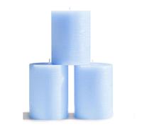 Lot de 3 bougies piliers CANDWAX 3x4 - Bougies rustiques d coratives non parfum es et anti-gouttes - Id ales comme bougies de mariage ou grandes