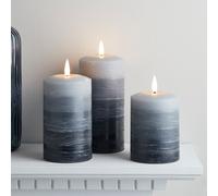 Lot de 3 Bougies Piliers TruGlow® Dégradées à LED avec Télécommande