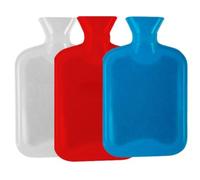 Lot de 3 bouillotte de 1 l - Design en caoutchouc nervuré, étanche, réutilisable, thérapie par la chaleur pour soulager la douleur et la chaleur - Durable 1000 ml