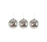 P’TIT CLOWN Boules à facettes 23458 Ø 8 cm - Lot de 3 - Argent