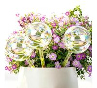 Lot de 3 boules d'arrosage, dégradé arc-en-ciel, verre soufflé à la main, arrosage automatique des plantes pour chambre et jardin, idéales pour les vacances, durables