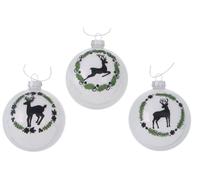 Lot de 3 boules de Noël LivingActive Peeke Argent