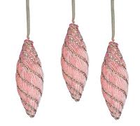 Lot de 3 Boules de Noël Roses de 15 cm - Décorations à Suspendre pour Sapin de Noël sur Le thème des Contes de fées