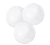 Lot de 3 Boules en Mousse de pour décoration de Noël Blanc 15 cm
