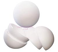 Lot de 3 Boules polystyrène diam. 25 cm séparables, Sphères Creuses sécables en Styropor Blanc densité Pro