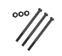 Lot de 3 boulons de broche et écrous hexagonaux pour tondeuse à gazon - Oxyde noir de grade 8 - 5/8-11 x 9-1/2 - Convient pour MAG III SMT-52A STC52A-21KA