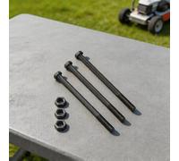 Lot de 3 boulons et écrous de broche de tondeuse pour 5/8-11 x 9-1/2, matériel en oxyde noir de grade 8 compatible avec les modèles de taille moyenne 04001-41 04020-09