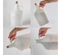 Lot de 3 Bouteille Bonbonne Dame-Jeanne Bidon Carafe en Verre Avec Revêtement en Plastique Dur 5 Litres