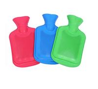 Lot de 3 Bouteille d'eau Chaude，bouillottes en caoutchouc naturel，pour Soulagement De La Douleur, Procure Chaud.