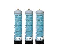 Lot de 3 bouteilles de CO2 jetables pour aquariums avec raccord M10x1 dioxyde de carbone