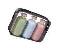 Lot de 3 bouteilles de voyage portables 100/200/300 ml étanches pour lotions, shampooings et après-shampoings