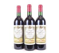 lot de 3 bouteilles margaux château rauzan-gassies grand cru classé rouge 1988 - bordeaux