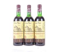 lot de 3 bouteilles saint-émilion château pipeau grand cru rouge 1978 - bordeaux