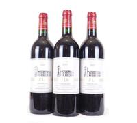 lot de 3 bouteilles saint-julien château lagrange grand cru classé rouge 2002 - bordeaux