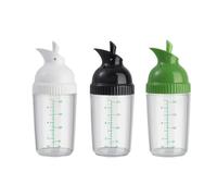 Lot de 3 bouteilles shaker à vinaigrette avec mesure, 200 ml en plastique avec couvercle, mélangeur à vinaigrette et distributeur pour salade, sauce soja, ketchup, vinaigre