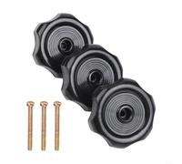 Lot de 3 boutons d'aération de fenêtre de véhicule récréatif avec tige de 2,5 cm, compatibles avec le matériel intérieur de camping-car pour remplacement ou mise à niveau (noir)