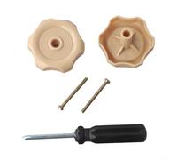 Lot de 3 boutons d'aération de véhicule récréatif en plastique ABS avec tige de 2,5 cm pour fenêtre de camping-car, utilisation sur camping-car standard pour fenêtres (marron)
