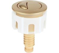 Lot de 3 boutons de chasse d'eau de rechange pour chasse d'eau de toilettes - Plaqué or - Levier de mise à niveau moderne pour réservoir de salle de bain