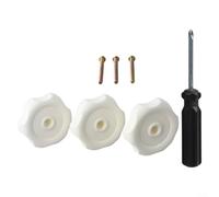 Lot de 3 boutons de fenêtre de camping-car avec tige de 2,5 cm de long pour véhicule récréatif et grille d'aération de rechange à utiliser dans les installations standard (blanc)