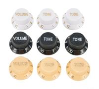 Lot de 3 boutons de guitare électriques style ST avec 1 volume et 2 tons pour guitares électriques personnalisées (B)