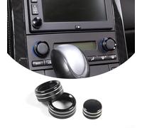 Lot de 3 boutons de volume en aluminium pour climatiseur Corvette C6 2007 2013 Installation facile Noir