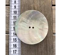 Lot de 3 boutons en nacre véritable - 57 mm - Très grands - XXL - 2 trous