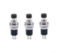 Lot de 3 boutons poussoirs momentanés SPST à contacts normalement fermés pour une utilisation dans la modélisation et les projets de bricolage électrique avec bouton de 6 mm de diamètre