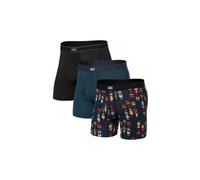 Lot de 3 boxer saxx daytripper fly noir bleu