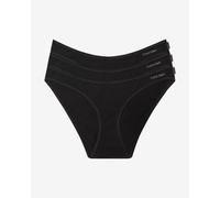 Calvin Klein Femme Slip Lot De 3 Bikini Coton Stretch, Noir (Black/Black/Black), M