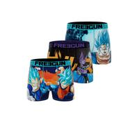 Lot de 3 boxers dragon ball beerus goku vegeta vegeto turquoise/violet/orange/noir 10/12A
