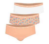 Lot de 3 boxers fille ecopack girl mode athena fille rose corail-pastèque-blanc 10A