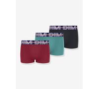 Lot de 3 boxers garçon ceinture contrastée Ecodim rouge 12A