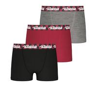 Lot de 3 boxers garçon easy fun athena noir-rouge-gris 10A