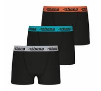 Lot De 3 Boxers Garçon Ecopack Trio Choc Noir Ceinture Grise Bleu Rouge 10A