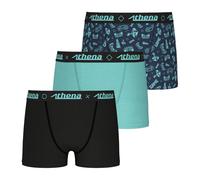 Lot de 3 boxers garçon trio pop athena noir-print-menthe 10A