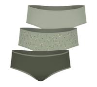 Lot de 3 boxers girl mode by uni kaki fumé-imprimé fleurs-u 8A
