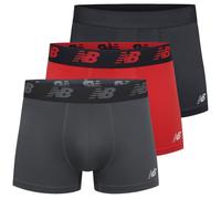 Lot de 3 boxers New Balance No Fly pour homme de 7,6 cm avec pochette Noir/th