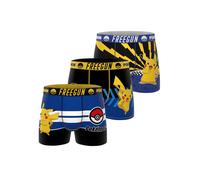 Lot de 3 boxers pokemon noir/bleu marine/jaune 10/12A