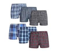 Lot de 3 boxers tissés pour homme en coton majoritaire et confortable, coloris assortis, M