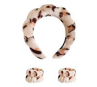 Lot de 3 bracelets absorbants et extensibles pour le maquillage, les soins de la peau, le yoga, le sport, le spa, les poignets et les chouchous en microfibre