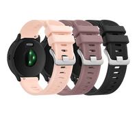 Lot de 3 bracelets compatibles avec Garmin Forerunner 55/245/165/645, bracelet de rechange réglable en silicone souple de 20 mm pour Garmin Vivoactive 6/Vivoactive 5/Venu/Venu Sq/Sq 2 Lot de 3