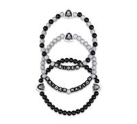 Lot de 3 bracelets d'amiti en perles FOCO Las Vegas Raiders NFL