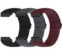 Lot De 3 Bracelets De Montre À Dégagement Rapide - 20 Mm, En Nylon Élastique Pour Montre Samsung Galaxy Watch/Garmin/Fossil/Amazfit/Huawei