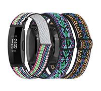 Lot de 3 bracelets élastiques en nylon compatibles avec Fitbit Inspire 2/HR/Ace 2, bracelets de rechange doux et réglables pour traqueur d'activité Fitbit Inspire pour homme et femme, 9.5 inches