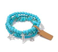 Lot de 3 bracelets élégants irréguliers en forme d'étoile et de lune - Pour une tenue décontractée ou une fête - Longueur réglable - Accessoire de poignet tendance, taille unique, Comme décrit