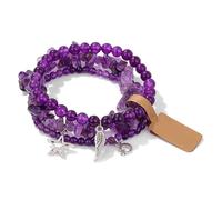 Lot de 3 bracelets élégants irréguliers en forme d'étoile et de lune pour une tenue décontractée ou une fête, longueur réglable, bijoux tendance pour femme, taille unique, Comme décrit