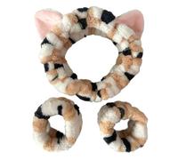 Lot de 3 bracelets en peluche pour se laver le visage - Bandeaux de poignet en peluche - Serviette de lavage en tissu éponge
