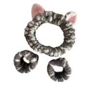 Lot de 3 bracelets en peluche pour se laver le visage - Bandeaux de poignet en peluche - Serviette de lavage en tissu éponge