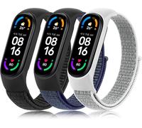 Lot De 3 Bracelets Pour Xiaomi Mi Band 7/6/5/4/3 Pour Homme Et Femme, Bracelet De Rechange, Réglable, En Nylon Extensible, Pour Xiaomi Mi Band 3/4/5/6/7